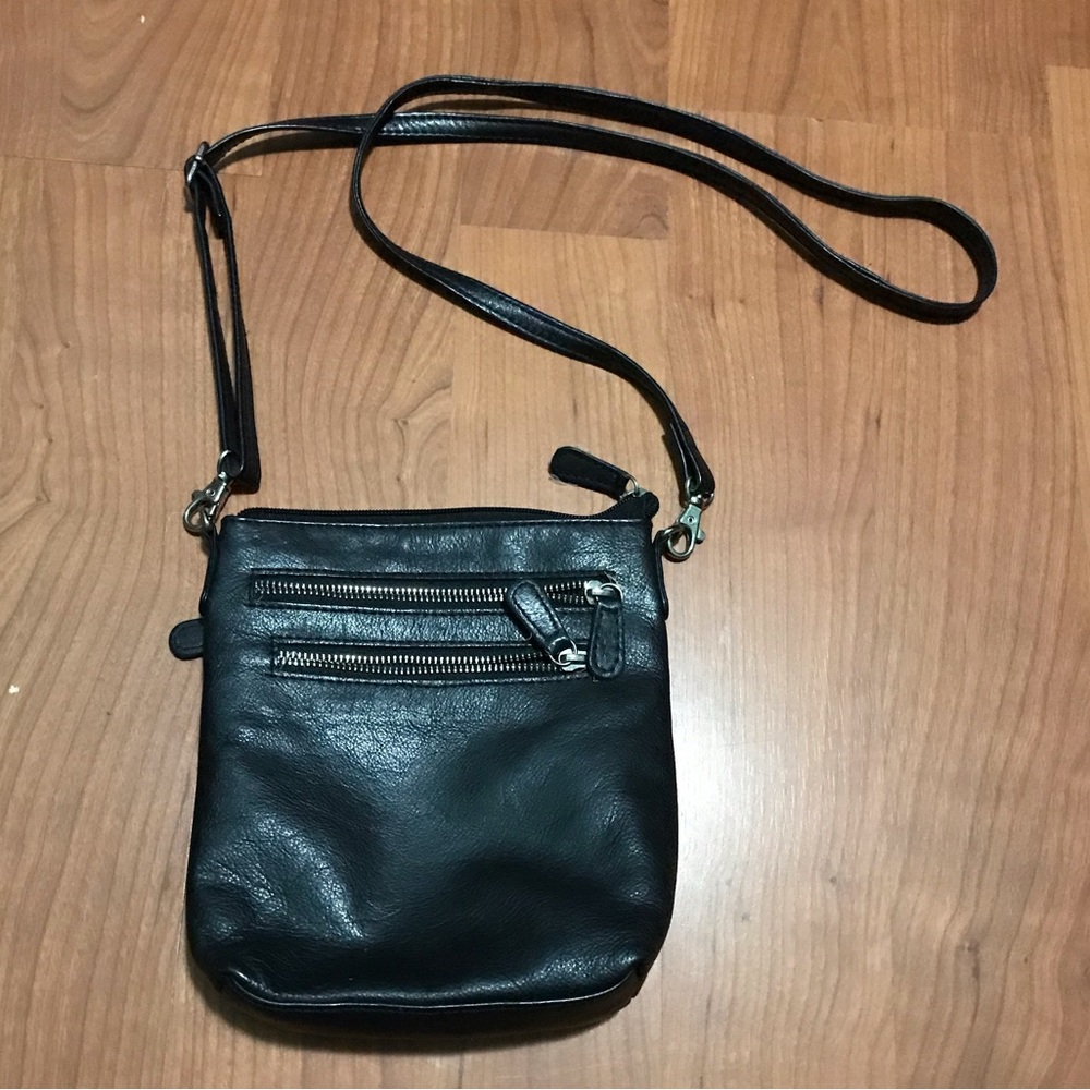 Black Leather Crossbody Bag